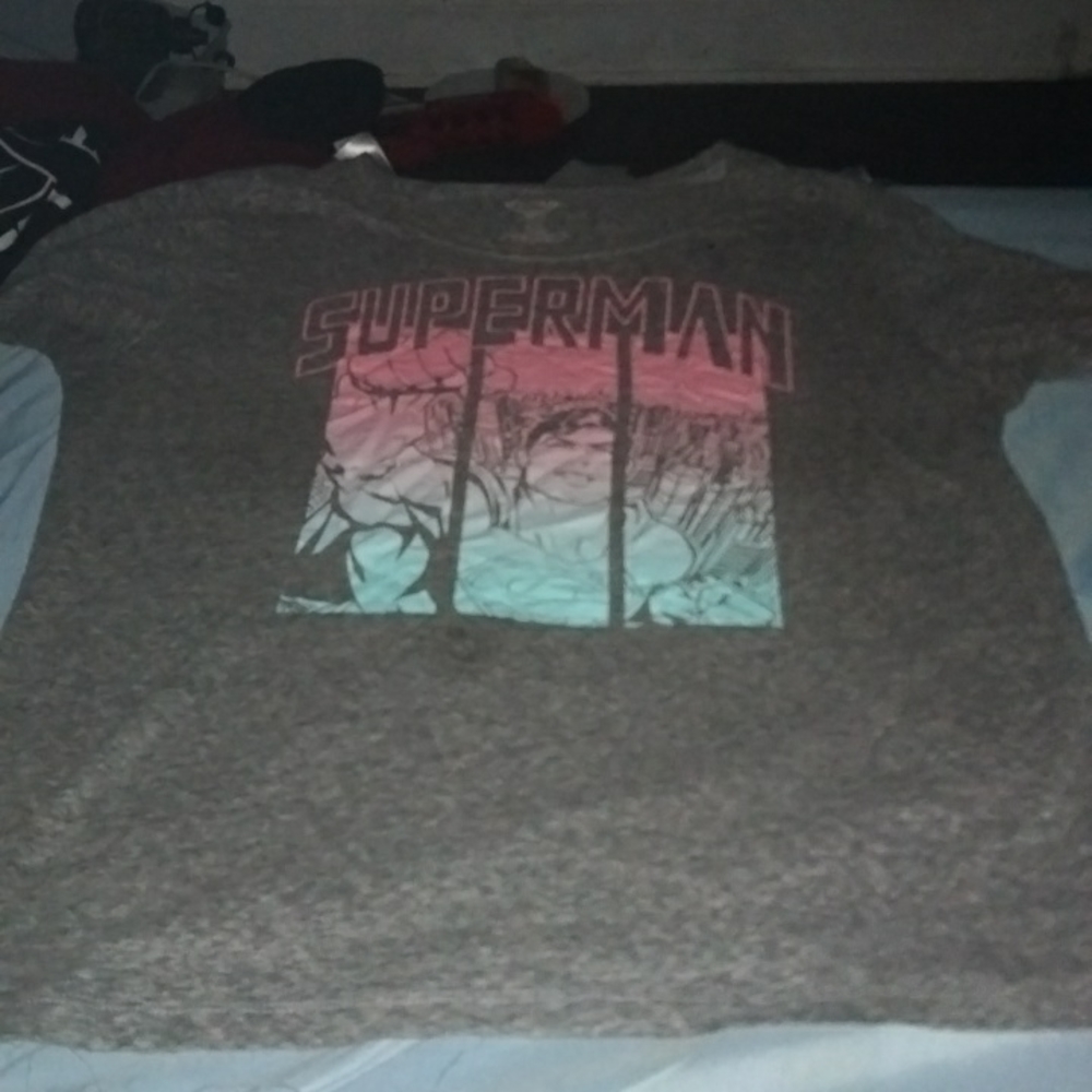 Grey short sleeve Superman shirt